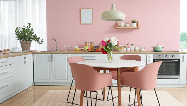 An Adaptable Pink Kitchen
