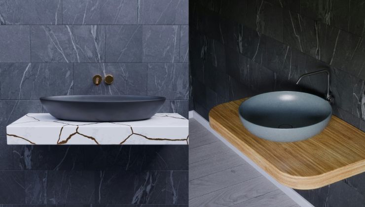 Try out a wall-mount sink