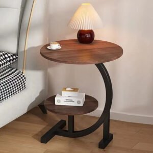 C-Shaped Side Table Sofa End Table Living Room Bedside - Image 10
