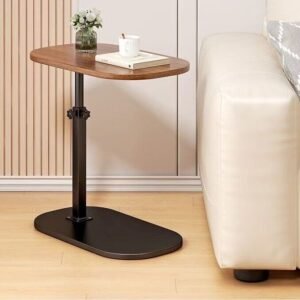 Adjustable C-Shaped Sofa Side Table Laptop Coffee Table Living Room - Image 9
