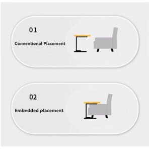 Adjustable C-Shaped Sofa Side Table Laptop Coffee Table Living Room - Image 4