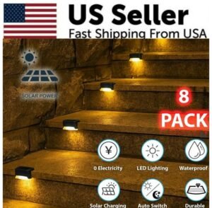 8 Solar Outdoor Waterproof Lights for Decks, Steps & Fences - Image 6