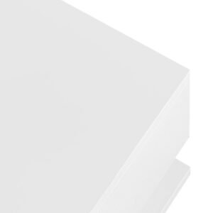 Modern White Coffee Table High Gloss LED Glass Top - Image 7
