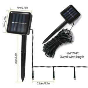 Solar Fairy String Lights 12M 100 LED Outdoor Waterproof - Image 4