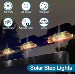 8 Solar Outdoor Waterproof Lights for Decks, Steps & Fences - Image 2