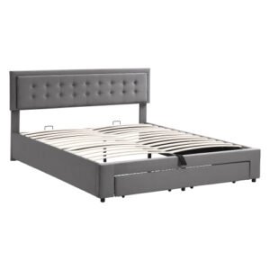Chester Kingsize End Lift Ottoman Bed- Grey - Image 7