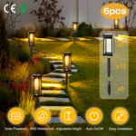 6-Pack Solar Pathway Lights — Auto On, Weatherproof, Stylish & Bright
