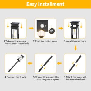 6-Pack Solar Pathway Lights — Auto On, Weatherproof, Stylish & Bright - Image 7
