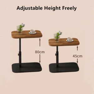 Adjustable C-Shaped Sofa Side Table Laptop Coffee Table Living Room - Image 5