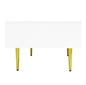 Modern White Gloss Coffee Table With 2 Drawer Storage - Image 2