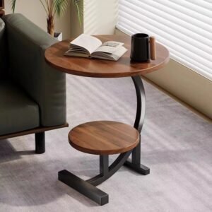 C-Shaped Side Table Sofa End Table Living Room Bedside - Image 7