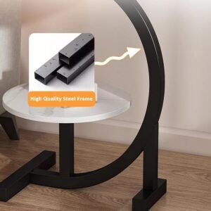 C-Shaped Side Table Sofa End Table Living Room Bedside - Image 8