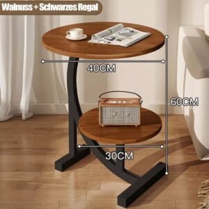 C-Shaped Side Table Sofa End Table Living Room Bedside - Image 2