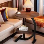 C-Shaped Side Table Sofa End Table Living Room Bedside