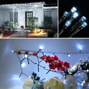 Solar Fairy String Lights 12M 100 LED Outdoor Waterproof - Image 3